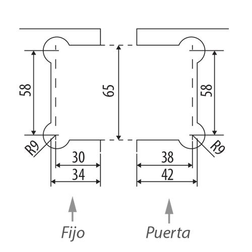 BISAGRA VIDRIO 135º BRILLANTE. ALTA CALIDAD. 10 AÑOS DE GARANTIA.