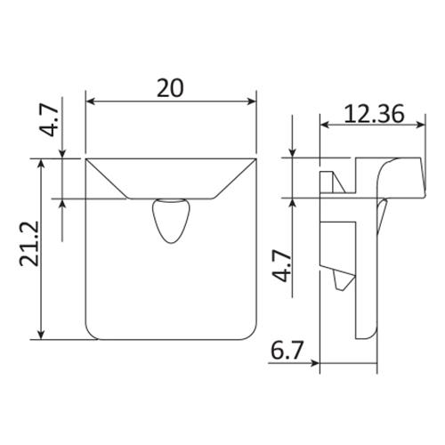 Recibidor sistema SECUREASY PLUS para marco para ventana o puerta abatible. Zinc plateado.