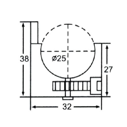 Conector De Muro Para Sostener Tubo.