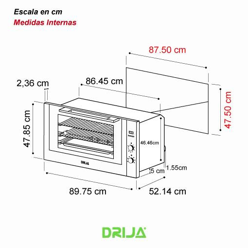 HORNO ELECTRICO EMPOTRABLE. AMERICA 90