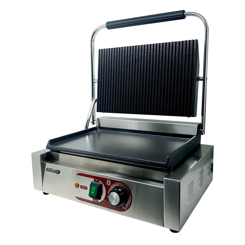 Plancha De Panini Sandwichera. Sencilla 430*365*210 Mm 110V/60Htz (1 Año) Grill Arriba Y Plano Abajo