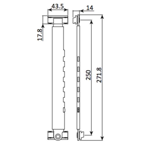 (Se vende en Par) Retenedor telescopico de acero inoxidable AISI 304 para ventana abatible o proyect