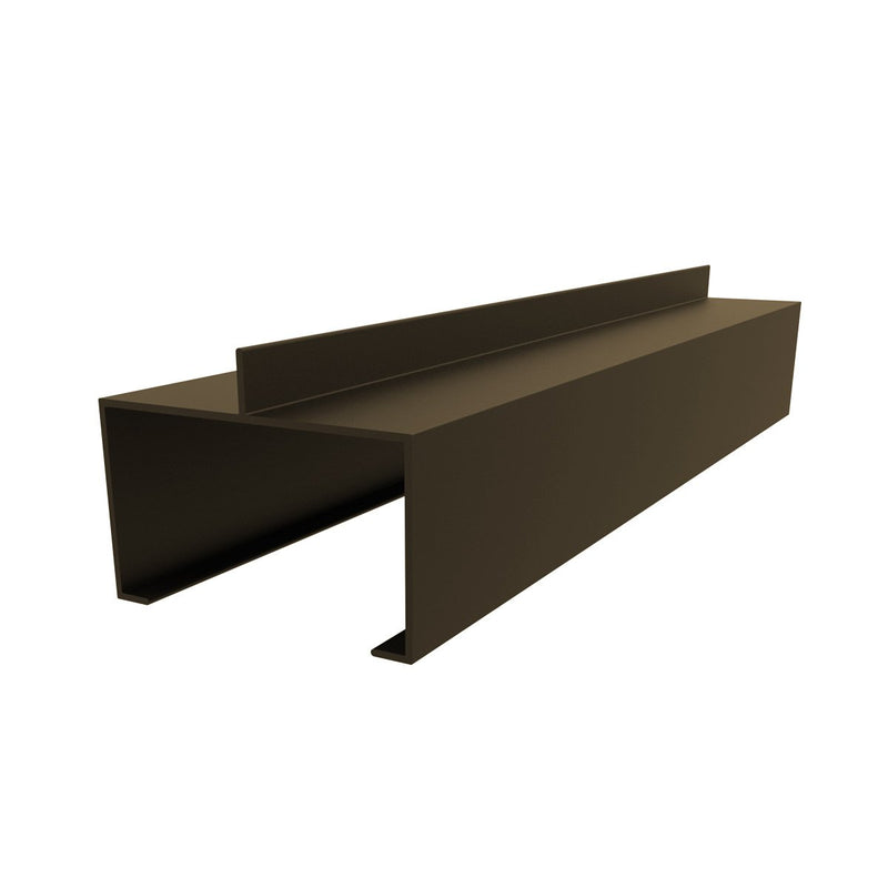 CE-12 Perfil Marco Fijo 3" X 1 3/4   Abierto Con Aleta Centrada. E = 1.6 Mm. L = 5.85 M BRONCE