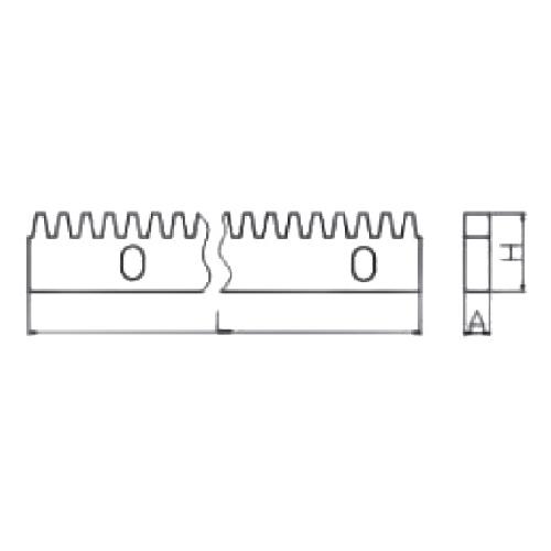 1 Mt Cremallera Para Motor De Porton. Con Tornillos. Modulo M4. 12X30mm.  (N1-P5-Entre S Y R)