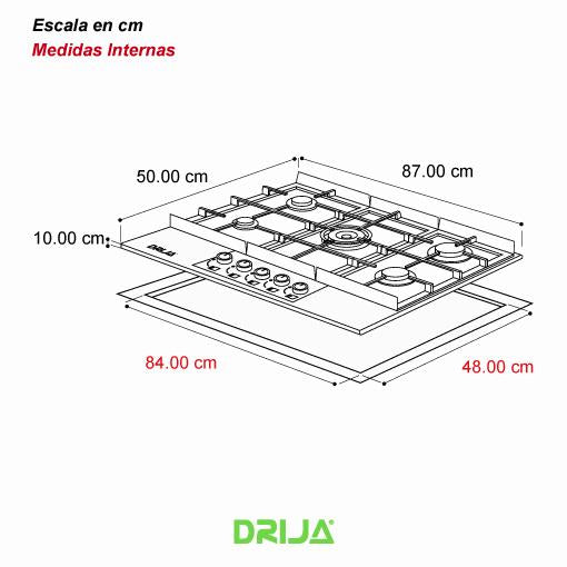 ESTUFA A GAS INOX LIVORNO 90 PROF