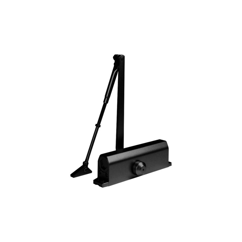 Cierrapuertas para 75 a 90 cm (65kg).Fuerza  EN2 o EN3  según posicion del cuerpo. Color Negro