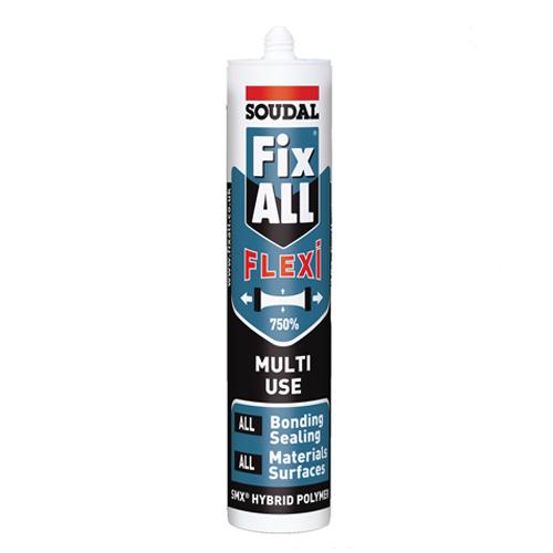 Fix all flexi gris pegamento de alta adher y resistencia sellador elastico de alto trafico. 290ml.