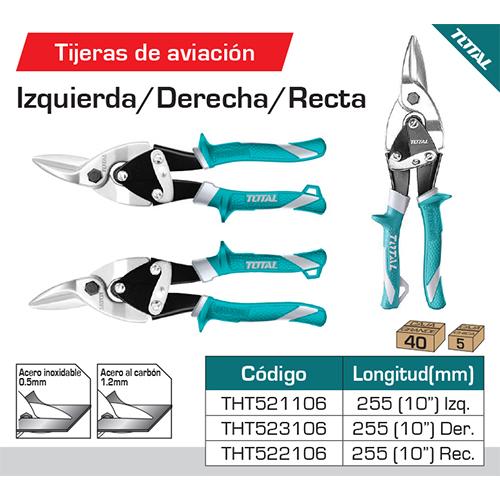 Tijeras De Aviador 250Mm(10")Izquierda