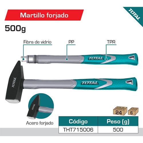 Martillo Forjado, Tratam Térmico, Acero 45