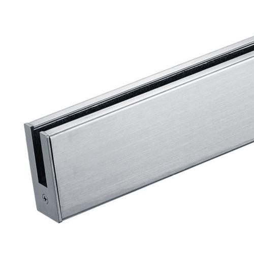 Zocalo 80mmx3mt acero inox Cover Acero inox.sist bloque No req. saque Incl 2 tapas P/8-10-12mm Brill