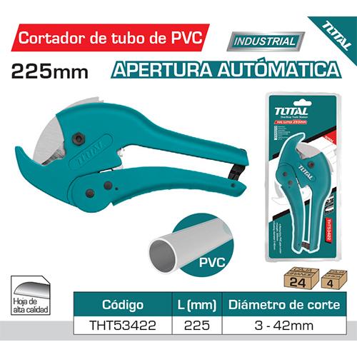 Cortador De Tubo De PVC. Corta Tubos De 3 A 42 Mm. Largo 225 Mm