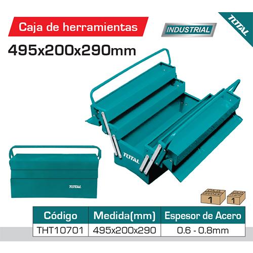 Caja De Herramientas Metalica TOTAL 495X200x290mm. 0.8 Mm