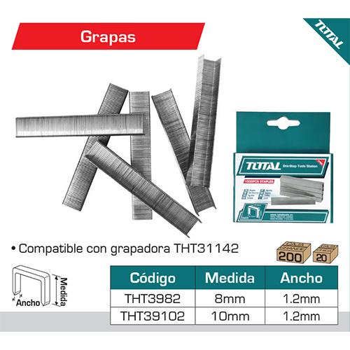 1000Grapas 10Mm X1.2Mm Para Grapadora THT31142