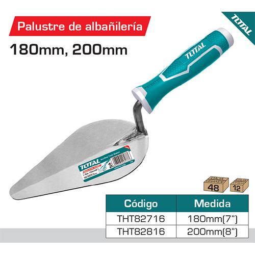 Palustre De Albañileria Con Mango Plastico 7"/180 Mm . Diametro De La Barra 9.5 Mm.