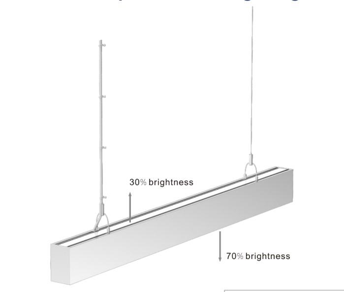 Lampara LED linear 600mm, 28W Blanco 6000-6500K - 100-240V AC - No Dimmer Incl Accesorios de colgado