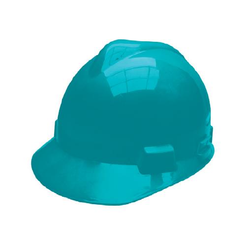 Casco De Seguridad Azul Verdoso. ABS Virgen. Ajuste De Ratchet Alta Calidad.