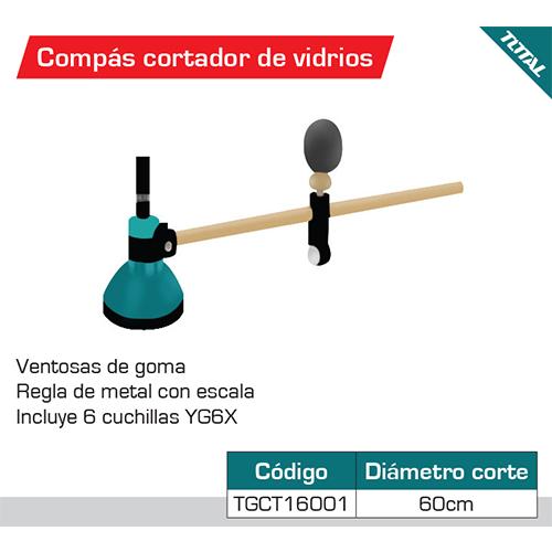 Corta Circulos De Vidrio De 60 Cm Diametro. 6 Ruedas De Corte