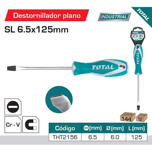 Destornillador De Paleta 6.5 Mm. Largo 125 Mm. Cr-V.