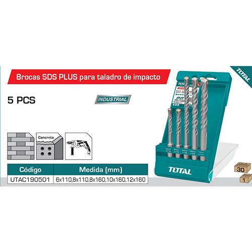 Juego De Brocas Para Martillo. 5 Pzas SDS PLUS.