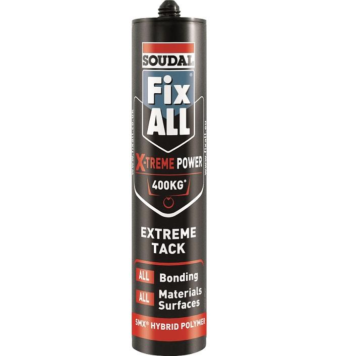 Fix All Ultra Tack SOUDAL (Viscocidad media) pegamento alta adherencia y resistencia blanco 290ml
