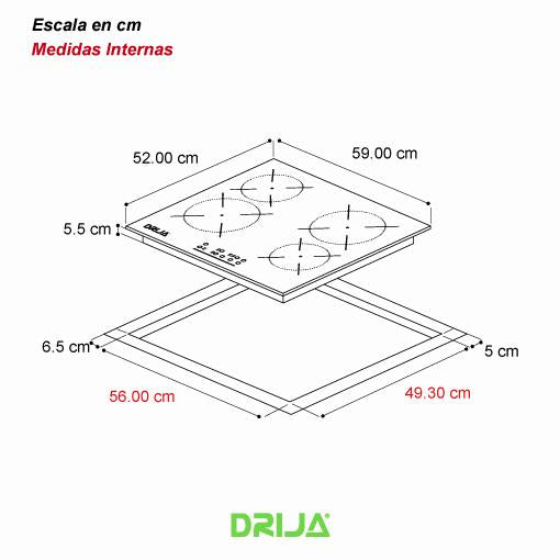 ESTUFA ELECTRICA ALEMANIA 60 VITRO