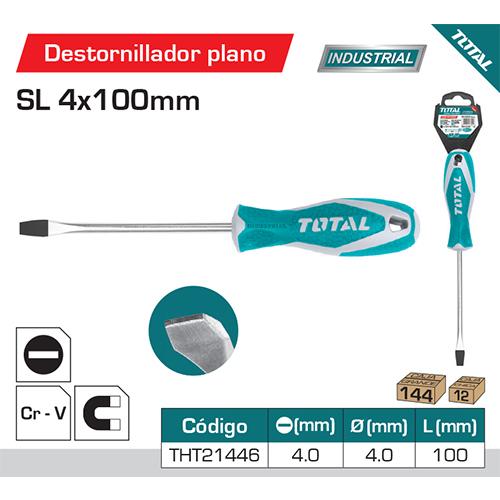 Destornillador De Paleta 4.0 Mm. Largo 100 Mm. Cr-V.