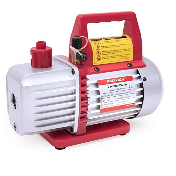 Bomba de vacio 3.5 CFM 5 Pa, 1/4HP, HVAC/Auto AC herramienta de recarga de aire acondicionado refrig