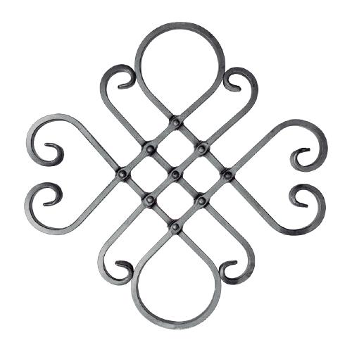 Rosón Artístico De Hierro Forjado Diámetro: 16 X 8 Mm; Platina: 440 X 410 Mm