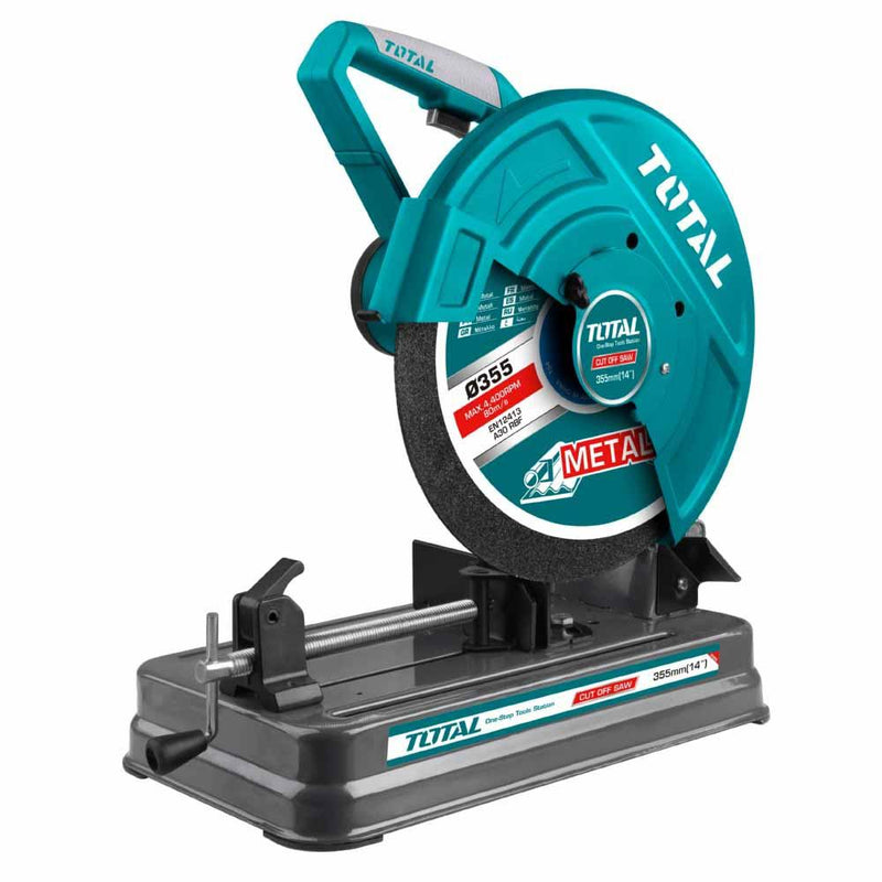 Tronzadora 14" 110-120V~60Hz. Potencia 2350W. Velocidad Max. 3800 Rpm. 355 X 25.4 X 3 Mm.