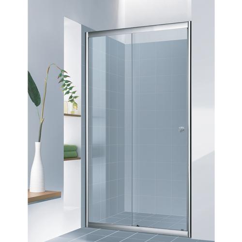 Puerta de baño Aqua 1500x1800mm vidrio temperado 6mm.boton, rodajas cromadas.