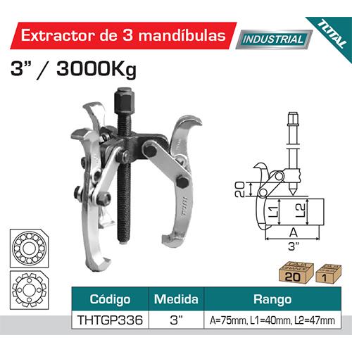 Extractor De 3 Mandibulas 3"