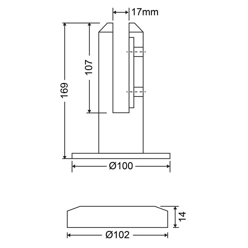 Soporte Para Barandas Satinado (Sin Perforacion En Vidrios)