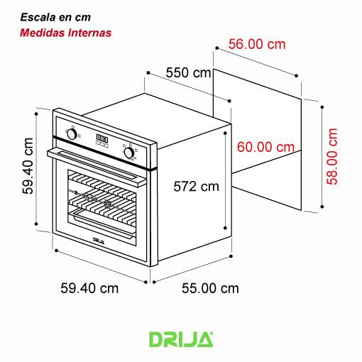 HORNO A GAS EUROPA 60 GAS