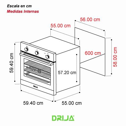 HORNO ELECTRICO ACERO EUROPA 60