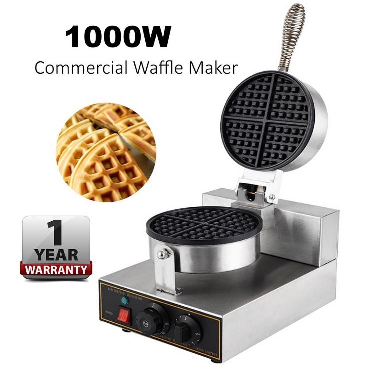 Plancha para waffles 110V 60htz 1 kw. Tipo redondo 255*380*270mm