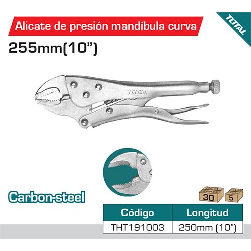 Alicate De Presion 10" Mandibula Curva. Modelo Economico