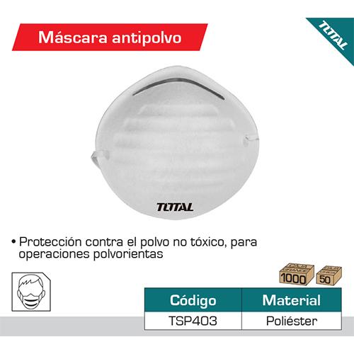 (CAJAS DE 50) Mascara Antipolvo Material: Poliéster.