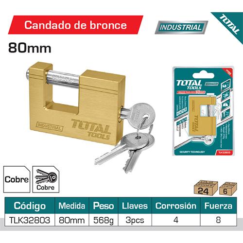 Candado Bronce Rectangular Heavyduty. 80 Mm. 568 G. Con 3 Llaves. Misma Calidad Que Yale