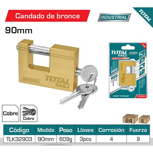 Candado Bronce Rectangular Heavyduty. 90 Mm. 609 G. Con 3 Llaves. Misma Calidad Que Yale