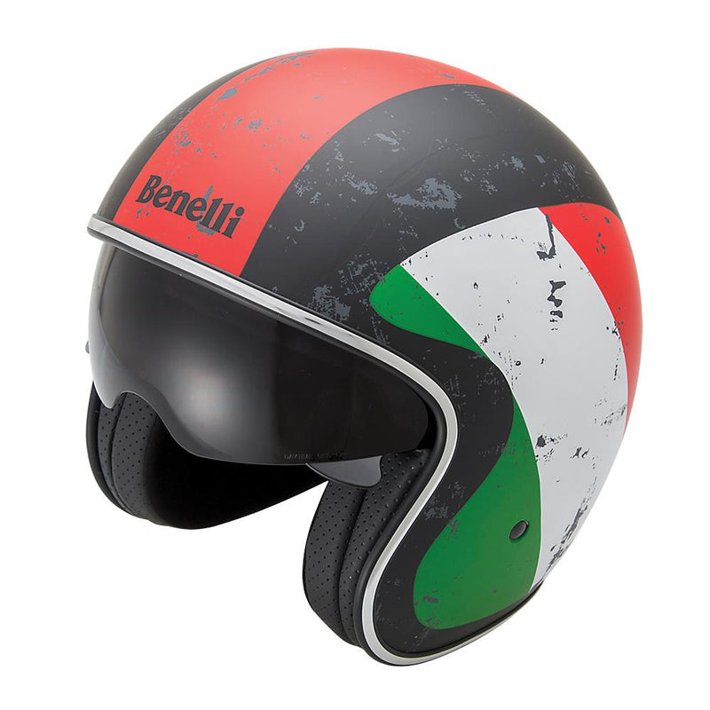 Casco Leoncino Retro Bandera De Italia L