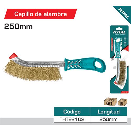 Cepillo De Alambre. De Cobre Y Mango Plastico 250 Mm Largo.