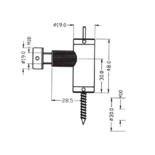 Conector Vidrio-Vidrio 2 Vias 8-10Mm. (Hollo Para Cable) (C-C3200B-04/19).