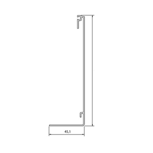 Covertor Lateral Externo FX50. 5,8 Mts Largo. Aluminio Acabado Inox.