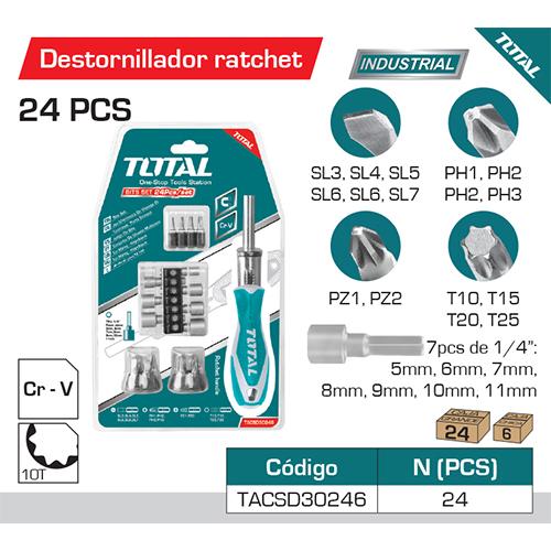 Destornillador Ratchet 24 Pcs