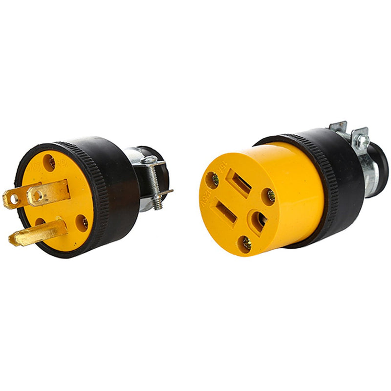 Enchufe Polarizado Con Caucho Y Clamp De Seguridad. Conexion Nema 5-15P. 15A-125Volt. 60 Hz