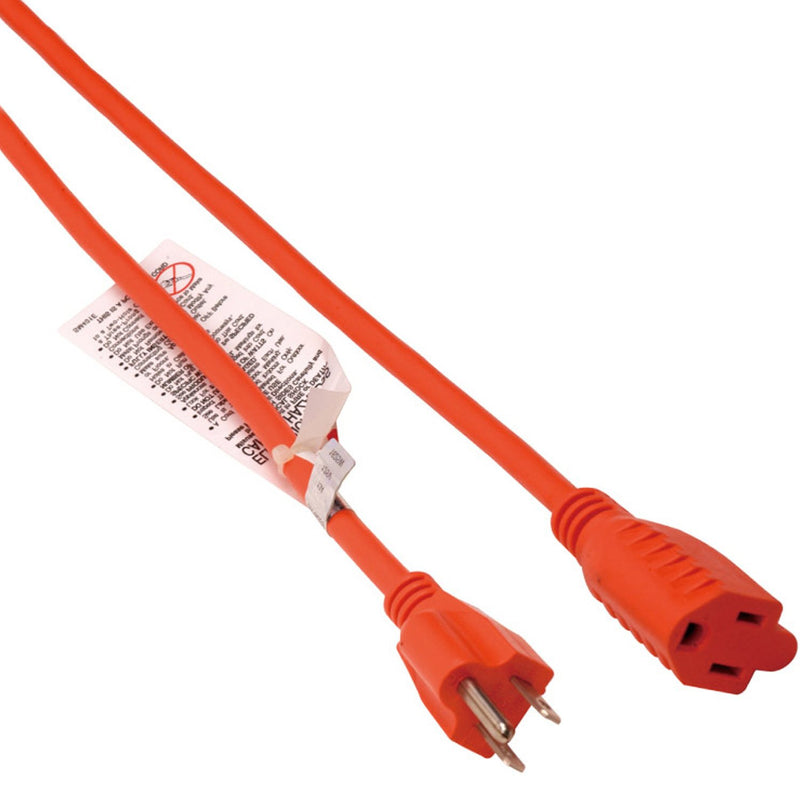 Extension Electrica Polarizada De 1 Salida Nema 5-15P. 125Volt - 50FT - 15A. Calibre 3X12awg.