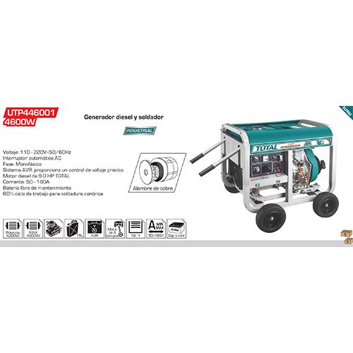 Generador Y Soldador Diesel 110-120/220-240V,60Hz 4.6 Kw. Amperaje 50-180A, Motosoldador