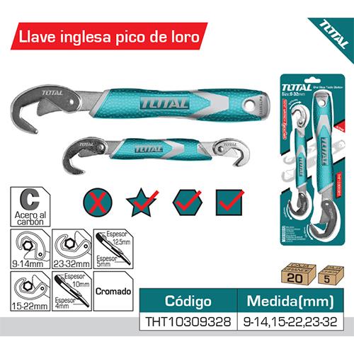 Juego De Llave Inglesa Pico De Loro Doble Abierta,9-14Mm,15-22Mm/Llave Pico De Loro Abierta,23-32Mm.