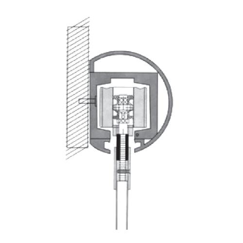 Riel Para Rodachines TD-8600A-2/C-1/A-1. Longitud 3M.Aluminio.C/Covertor Circular En Aluminio