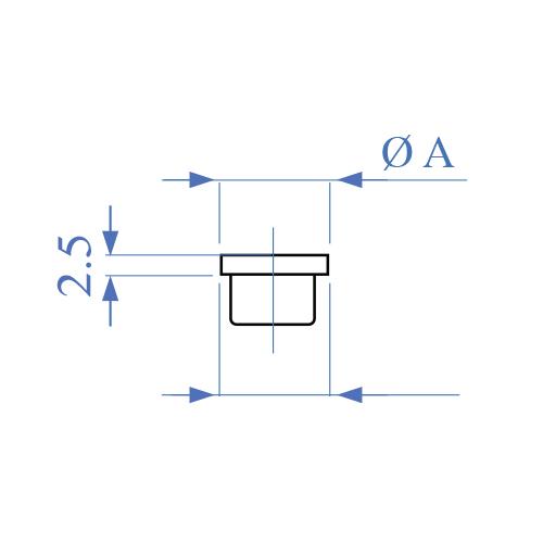 Tapa Para Tubitos De 12 X 1.5 Mm Espesor. 304 Satinadas.